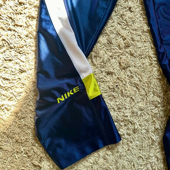 Vintage 90s Nike Navy Track Pants Snap Button Mens Size M - Picture 4 of 16